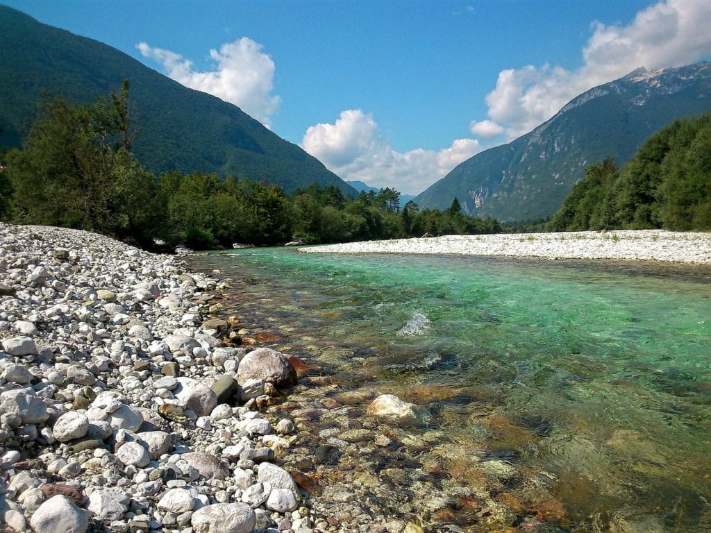 The insanely blue waters of the Soča valley 