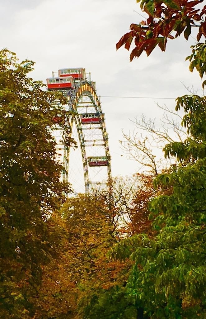 The Prater Giant Ferris Wheel in Vienna in autumn 