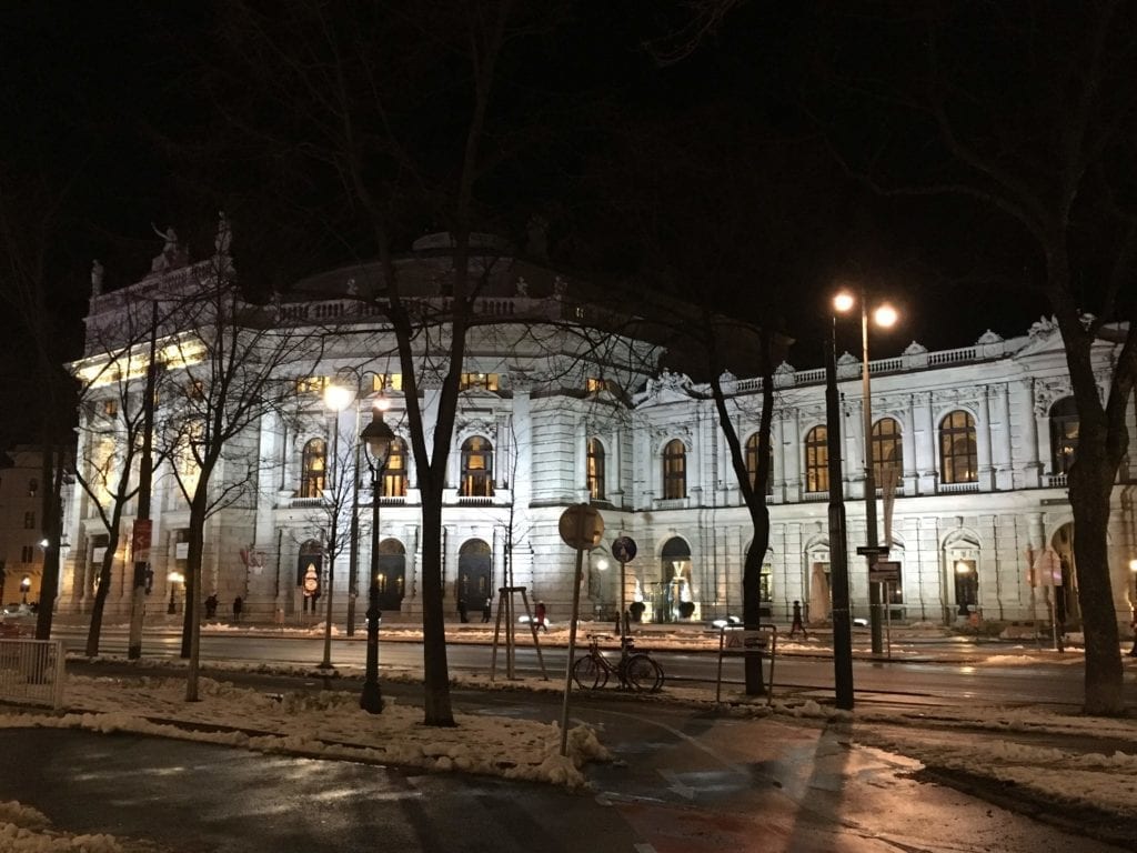 Burgtheater in Vienna in January